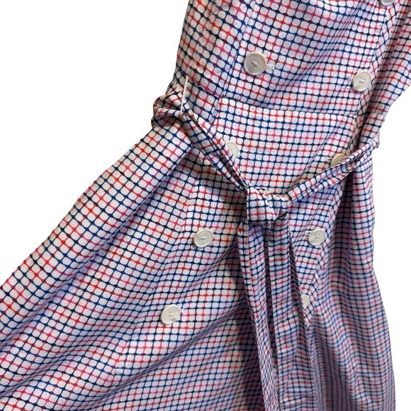 Draper James Kylie Love Circle Dress Woman Red White Blue‎ Lined Midi - Picture 16 of 16